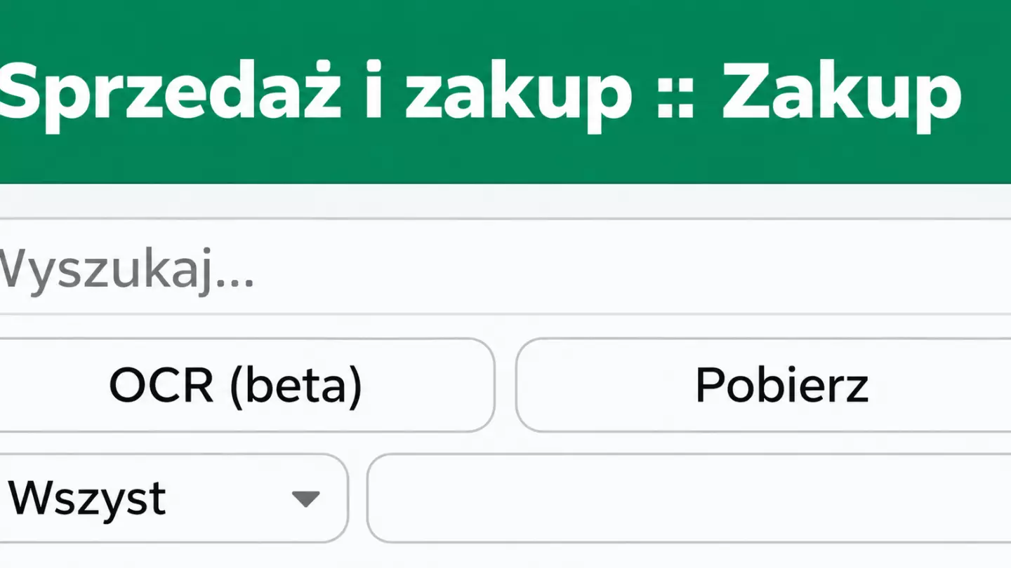 Ulepszony OCR faktur zakupowych spoza KSeF w Asystent Chmura