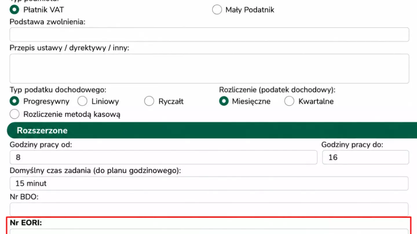 Asystent Chmura – nowość! Automatyczne dodawanie numeru EORI na fakturach KSeF