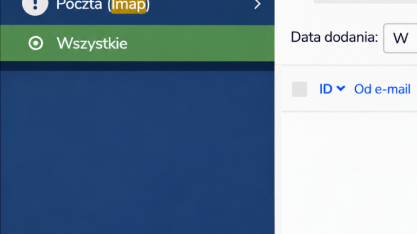 Poczta IMAP w Książce Korespondencji – odczyt, załączniki i import wiadomości e-mail