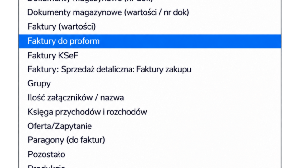 Asystent Chmura – alfabetyczna lista modułów w konfiguracji kolumn