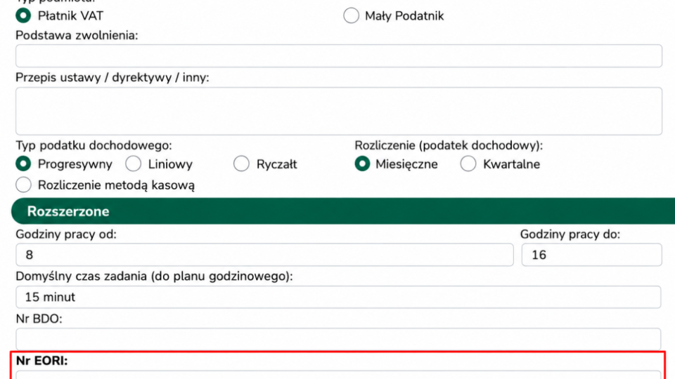 Asystent Chmura – nowość! Automatyczne dodawanie numeru EORI na fakturach KSeF