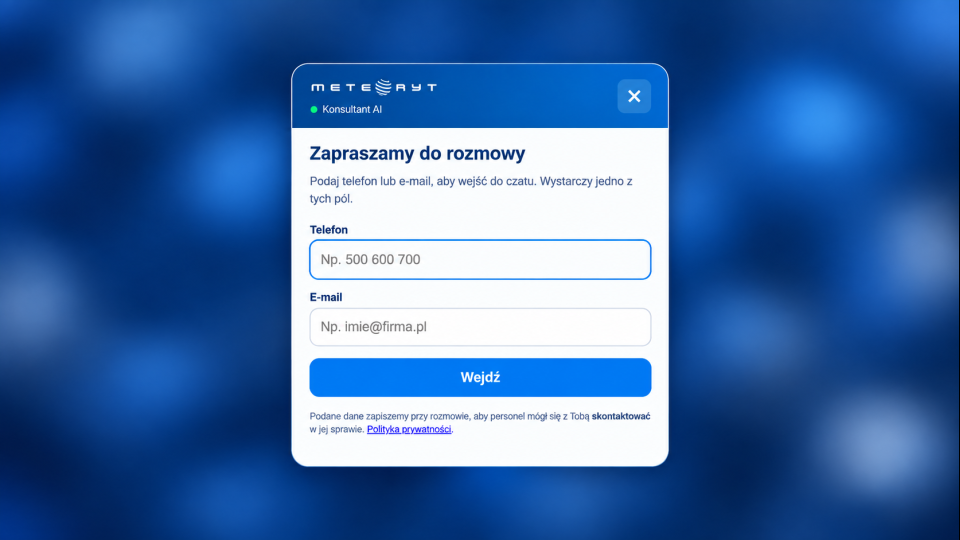 Konsultant AI na meteoryt.pl – szybkie informacje o programach Asystent i ich funkcjach