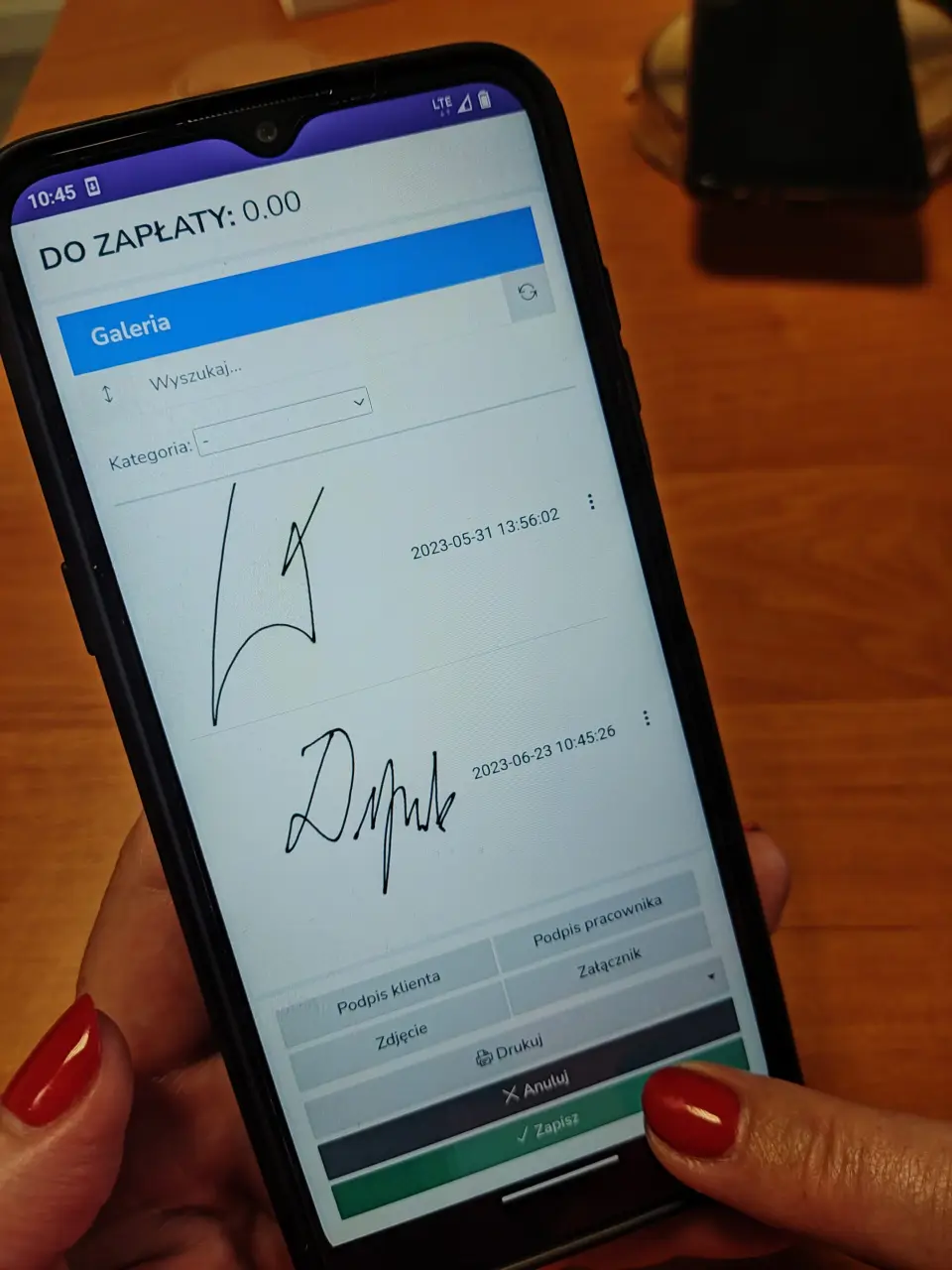 PODPIS W PROGRAMIE ORAZ ZDJĘCIA – APLIKACJA NA TELEFON