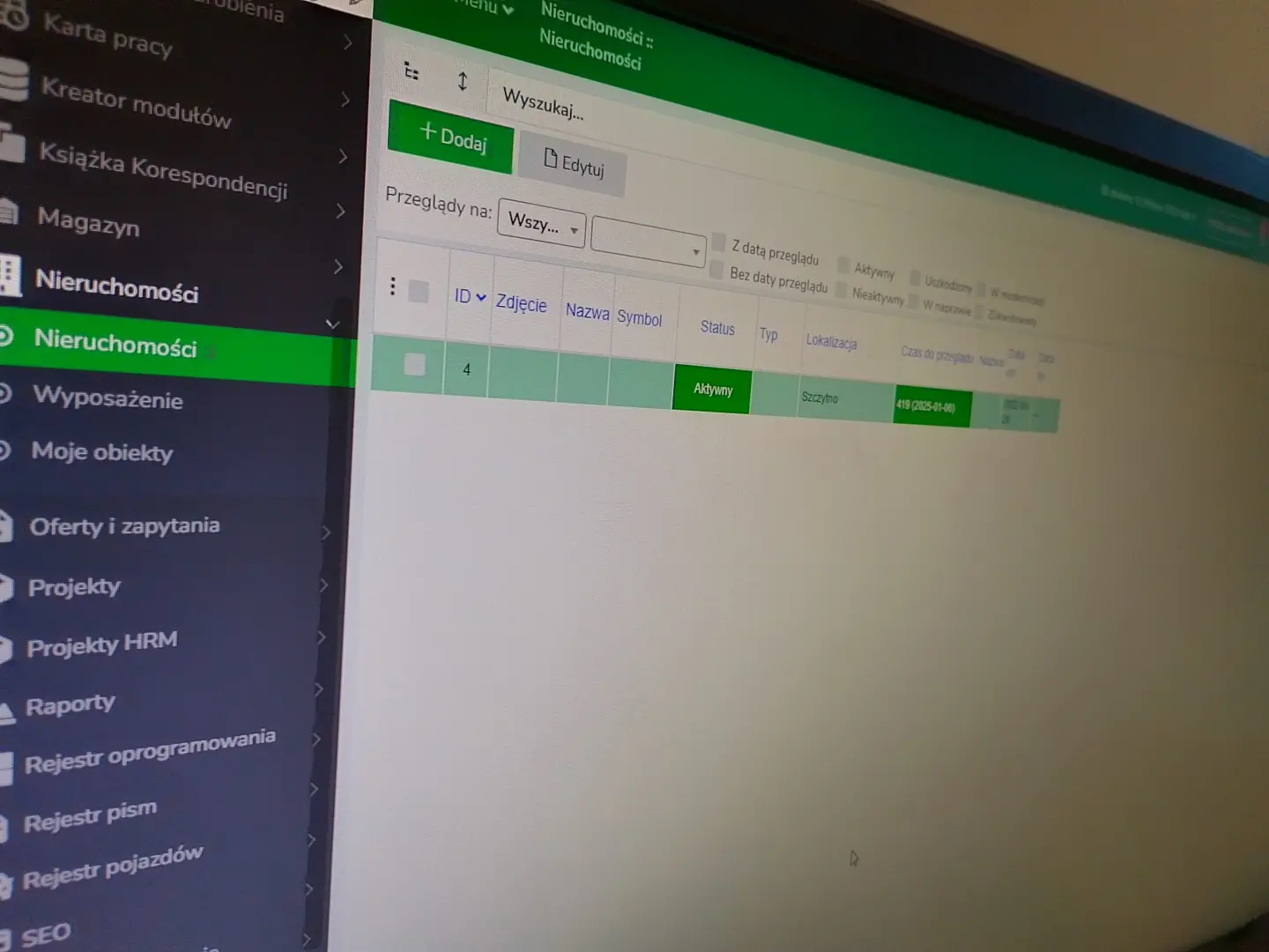 STATUSY W MODULE NIERUCHOMOŚCI