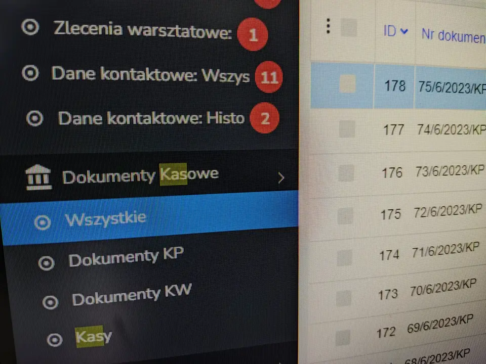 EKSPORT DOKUMENTY KASOWE DO STANDARDU EPP