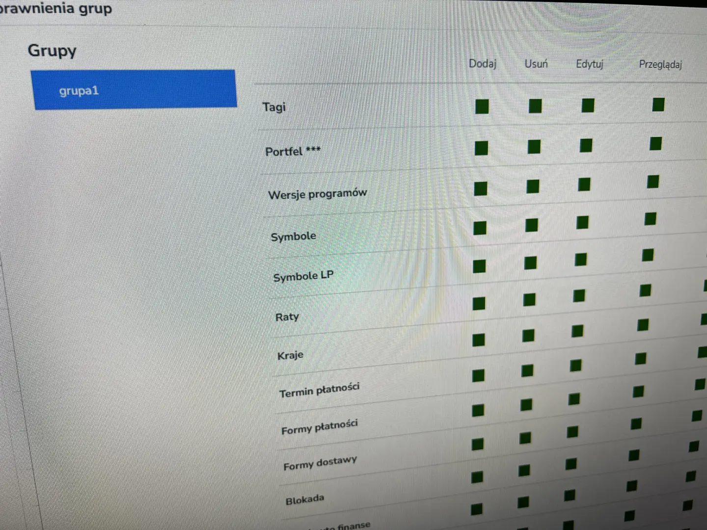 UPRAWNIENIA DLA UŻYTKOWNIKÓW