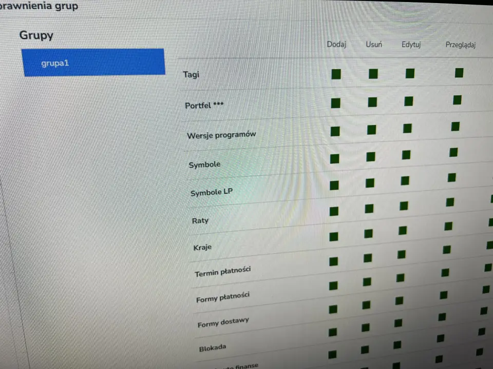 UPRAWNIENIA DLA UŻYTKOWNIKÓW