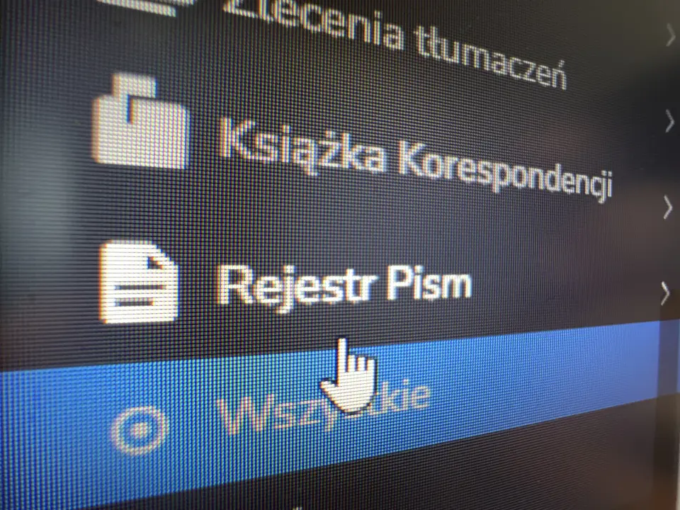 REJESTR PISM OTRZYMAŁ MODUŁ KSIĄŻKA KORESPONDENCJI