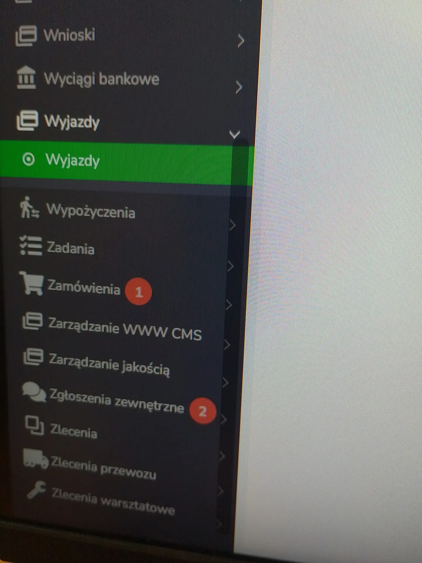 NOWY MODUŁ „WYJAZDY”