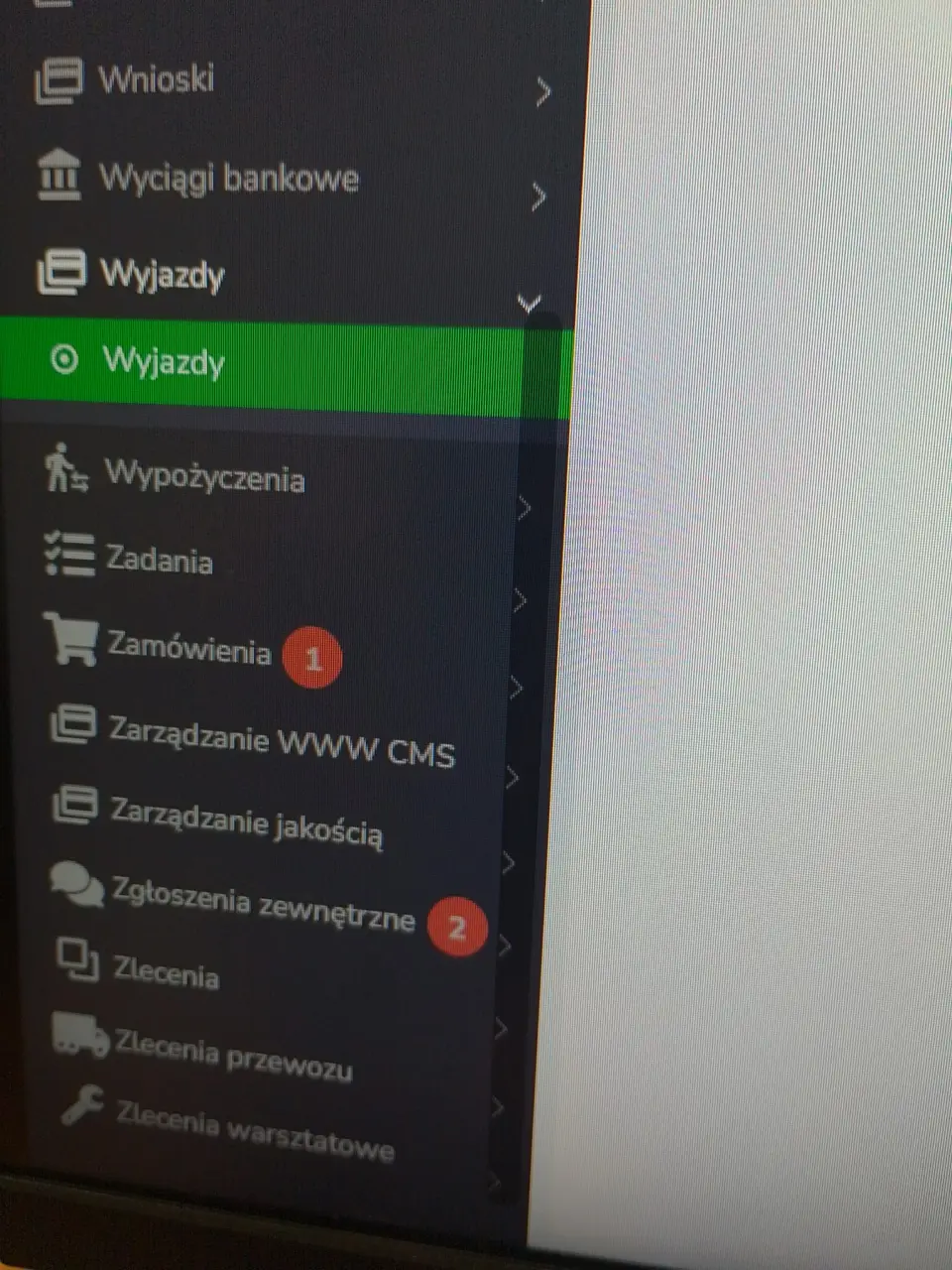 NOWY MODUŁ „WYJAZDY”