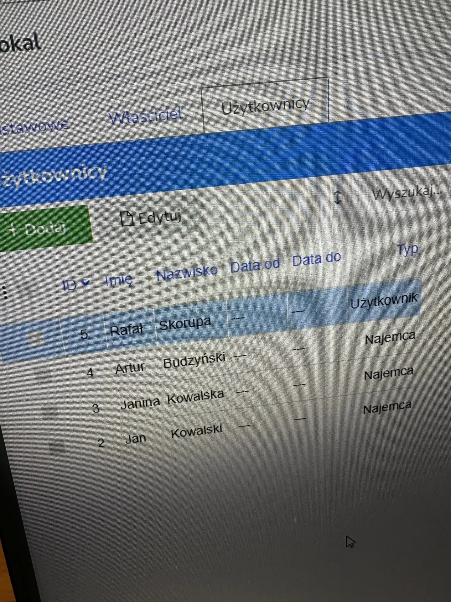 REJESTR OBIEKTÓW BUDOWLANYCH – LISTA NAJEMCÓW