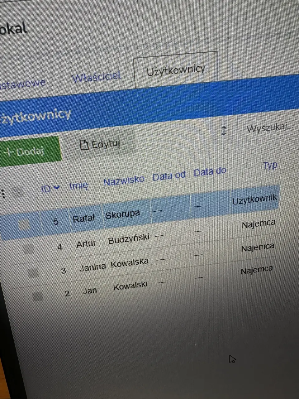 REJESTR OBIEKTÓW BUDOWLANYCH – LISTA NAJEMCÓW