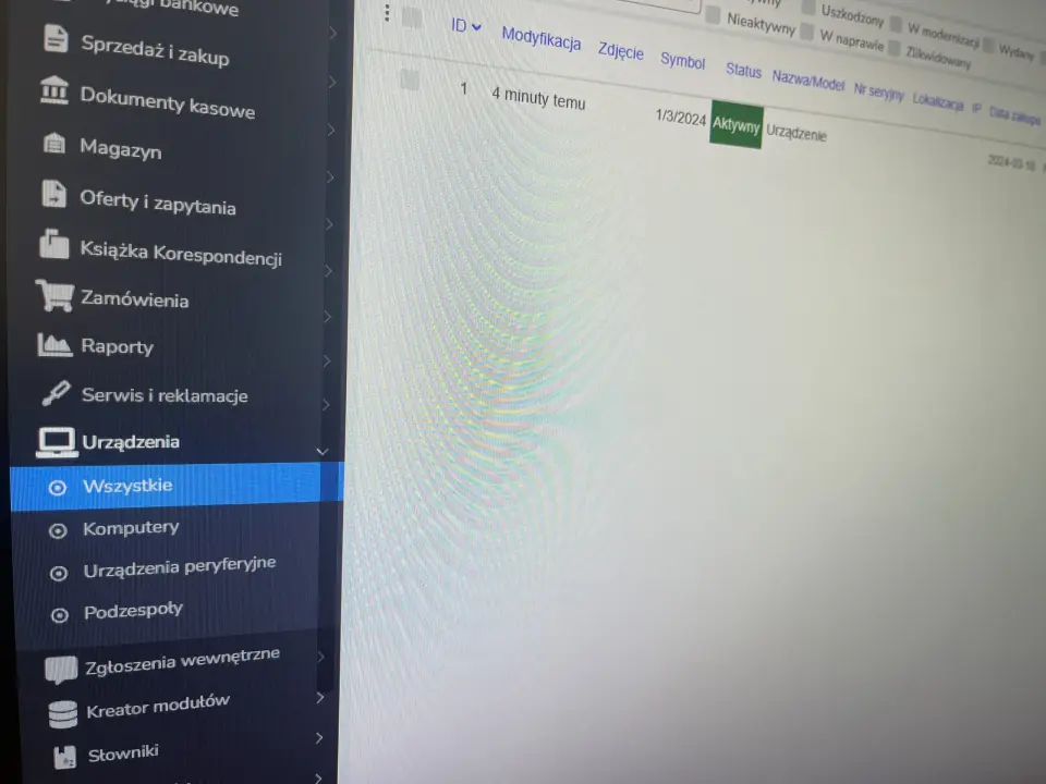 MODUŁ URZĄDZEŃ POMIAROWYCH W SERWISIE