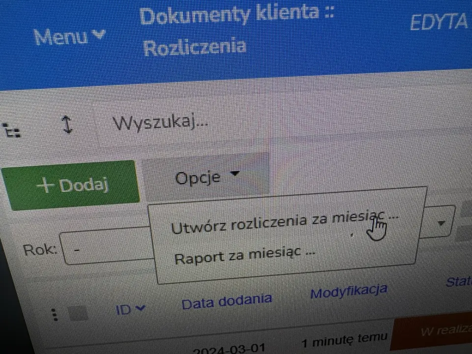MODUŁ ROZLICZEŃ W KANCELARII
