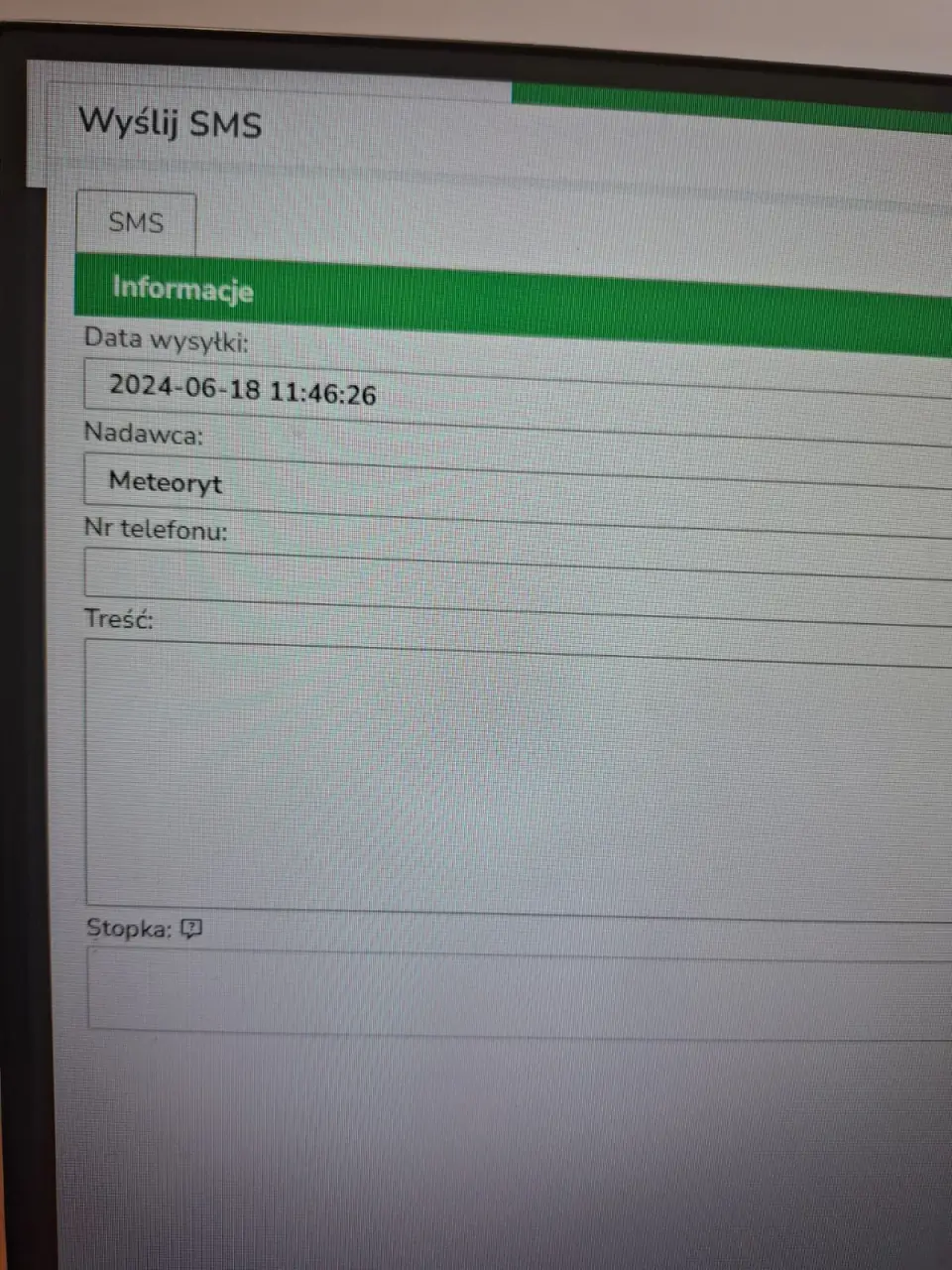 DODATKOWA TREŚĆ DO SMS