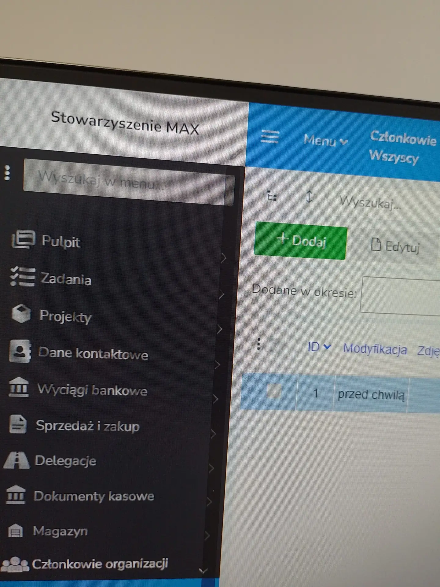 NOWA FUNKCJA W ASYSTENT STOWARZYSZENIE