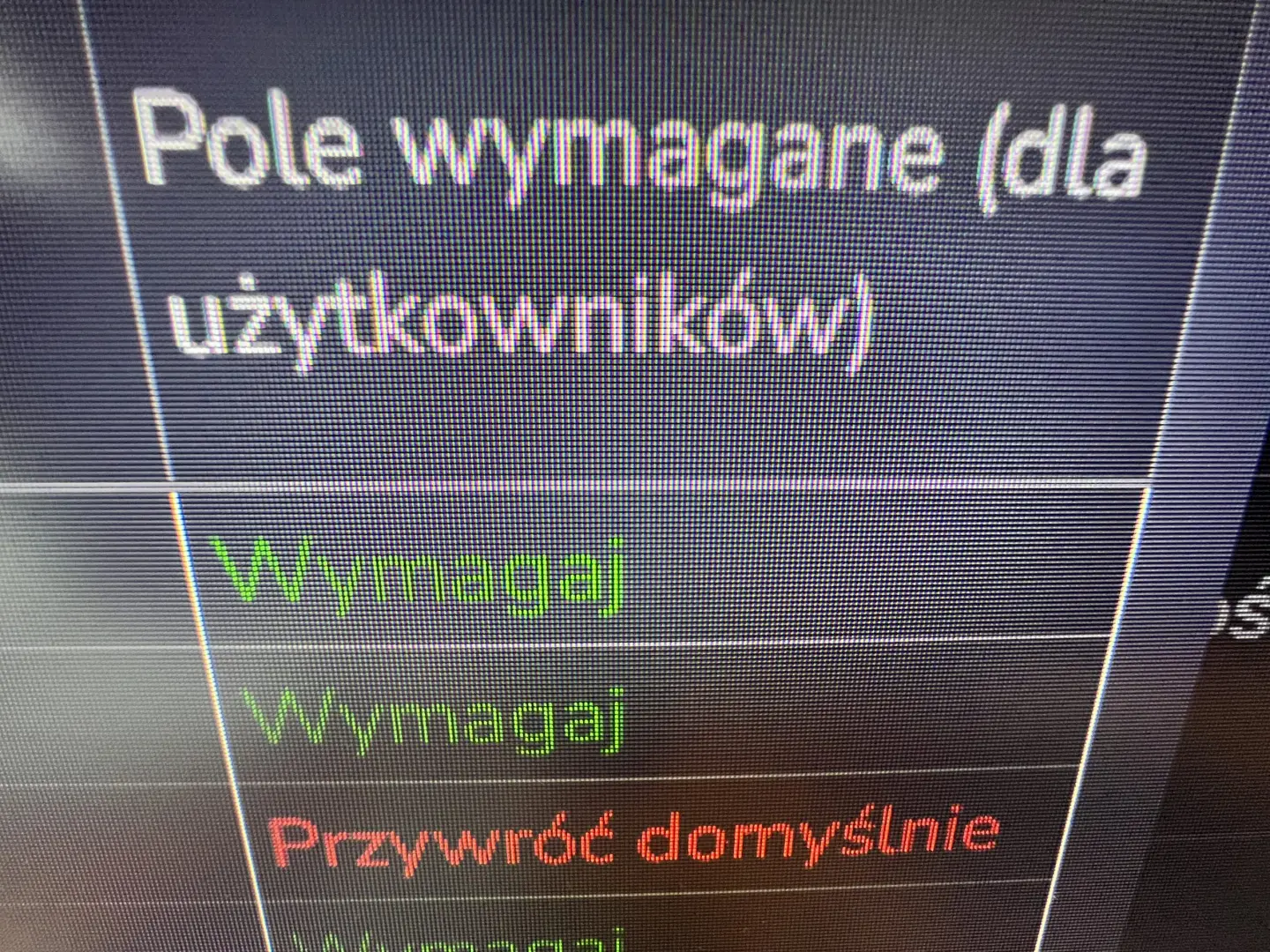 POLA DODATKOWE – WYMAGALNOŚĆ