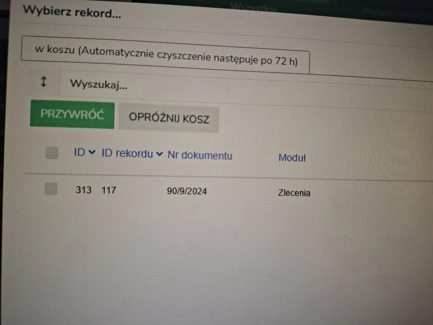 KOSZ W ZLECENIACH WARSZTATOWYCH