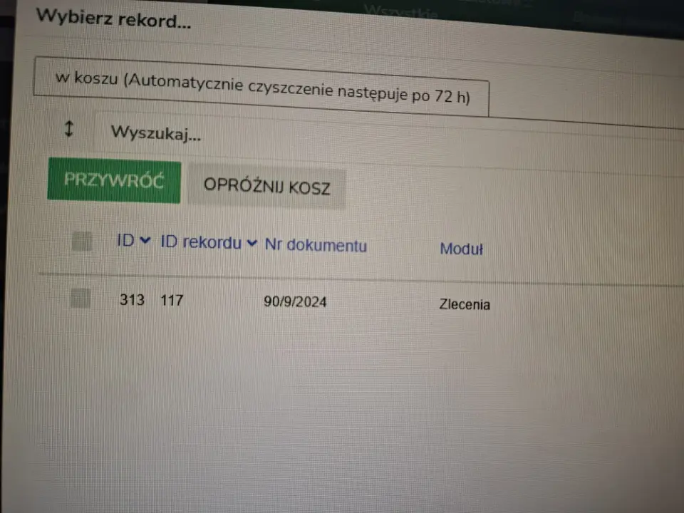 KOSZ W ZLECENIACH WARSZTATOWYCH