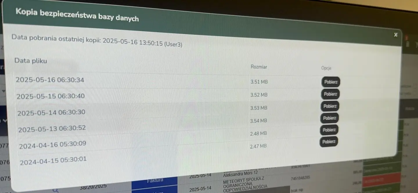 NOWA FUNKCJONALNOŚĆ KOPII ZAPASOWYCH