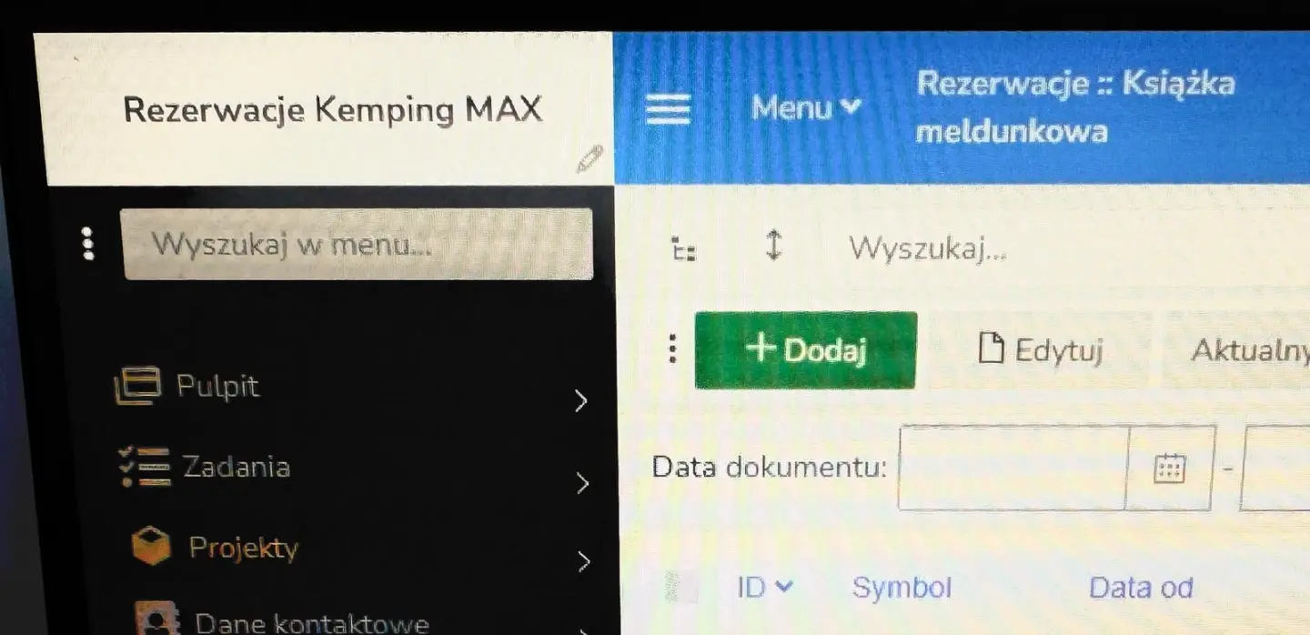 AKTUALIZACJA SYSTEMU KEMPINGOWEGO