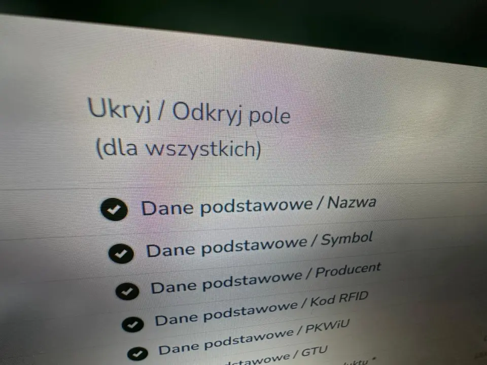 ZARZĄDZANIE WIDOKIEM PÓL