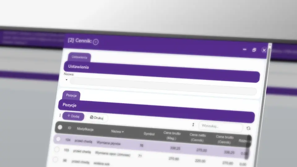 NOWY MODUŁ W PROGRAMIE SPRZEDAŻOWYM – CENNIKI.