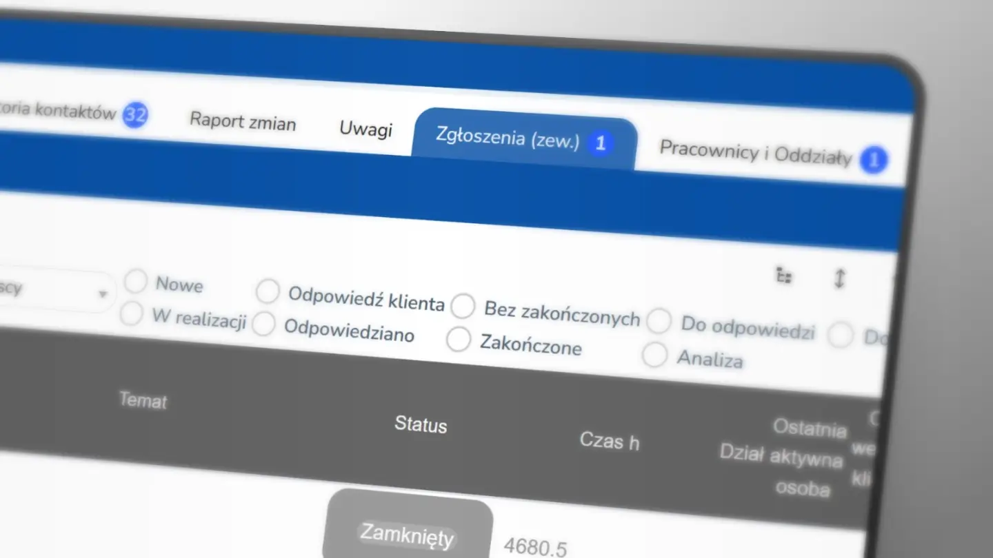 TICKETY ZEWNĘTRZNE W DANYCH KONTAKTOWYCH I UMOWACH
