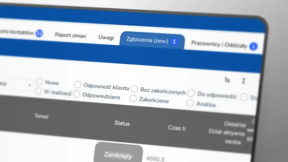 TICKETY ZEWNĘTRZNE W DANYCH KONTAKTOWYCH I UMOWACH