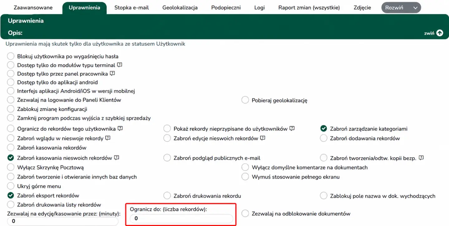 Jak ograniczyć użytkownikowi liczbę widocznych rekordów zgodnie z RODO
